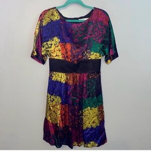 Trina Turk Multicolor Abstract Waistband Mini Dress